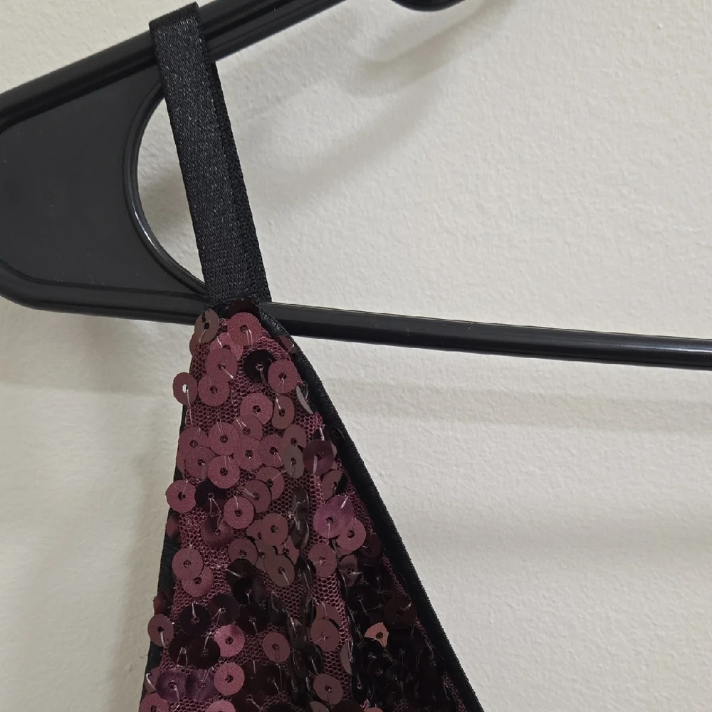 VENUS Burgundy and Gold Sequin Mini Dress **NWOT** - Picture 9 of 15